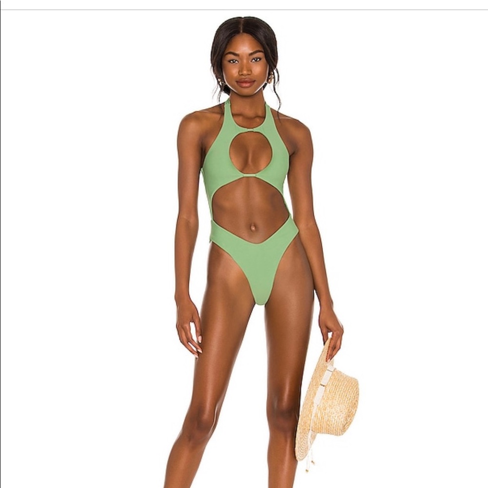 Lovewave Aden green one-piece bikini - size Medium - REVOLVE